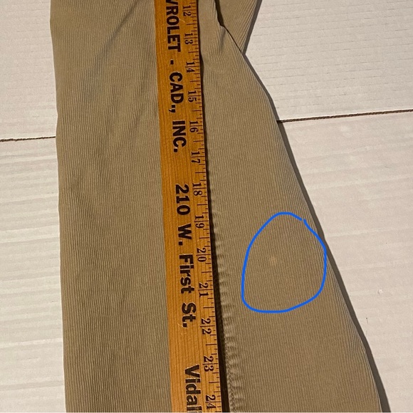 Old Navy size 10 women’s tan corduroy mid-rise stretch bootcut flap pocket jeans - Picture 10 of 10